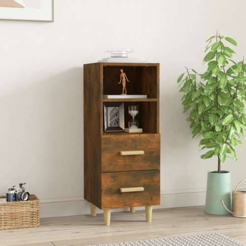 Komoda boja dimljenog hrasta 34,5x34x90 cm konstruirano drvo - Dimljeni hrast 1 Cijena