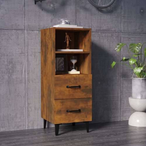 Komoda boja dimljenog hrasta 34,5x34x90 cm konstruirano drvo - Dimljeni hrast 1 Cijena