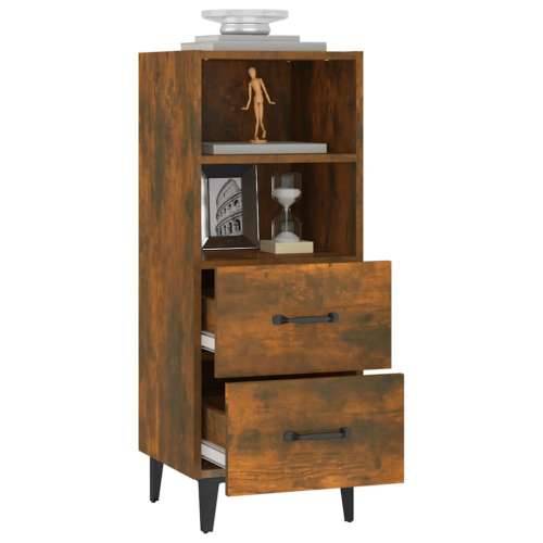 Komoda boja dimljenog hrasta 34,5x34x90 cm konstruirano drvo - Dimljeni hrast 1 Cijena
