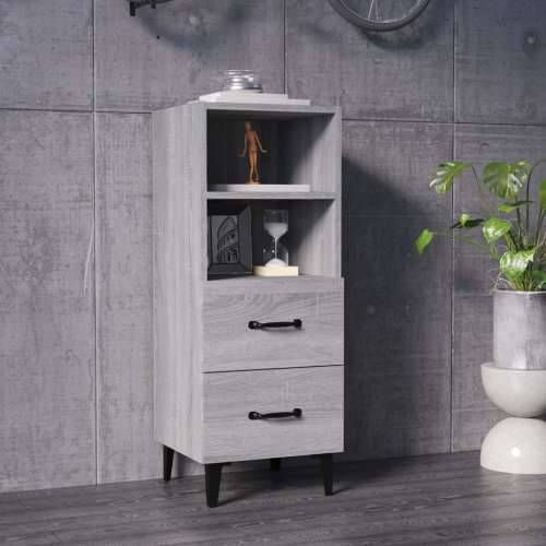 Komoda boja hrasta sonome 34,5x34x90 cm od konstruiranog drva - Sivi hrast sonoma 1 Cijena