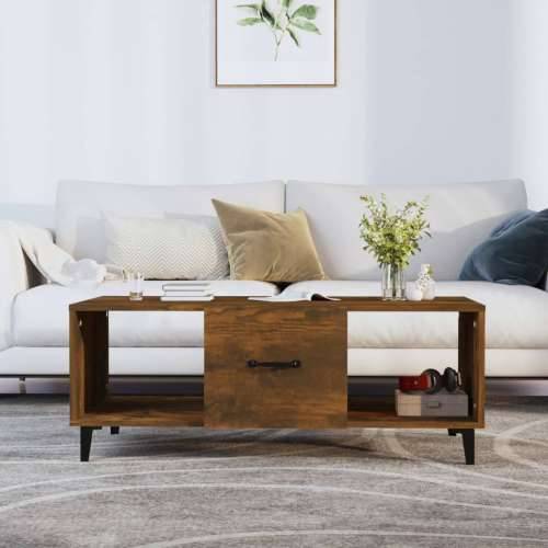 Stolić za kavu boja hrasta 102 x 50 x 40 cm konstruirano drvo - Dimljeni hrast 1 Cijena
