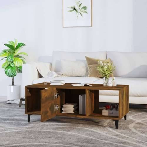 Stolić za kavu boja hrasta 102 x 50 x 40 cm konstruirano drvo - Dimljeni hrast 1 Cijena