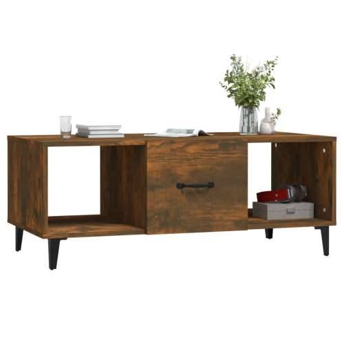 Stolić za kavu boja hrasta 102 x 50 x 40 cm konstruirano drvo - Dimljeni hrast 1 Cijena