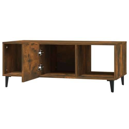 Stolić za kavu boja hrasta 102 x 50 x 40 cm konstruirano drvo - Dimljeni hrast 1 Cijena
