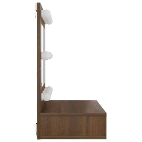 Ormarić s ogledalom LED boja smeđeg hrasta 60 x 31,5 x 62 cm - Smeđi hrast 1 Cijena