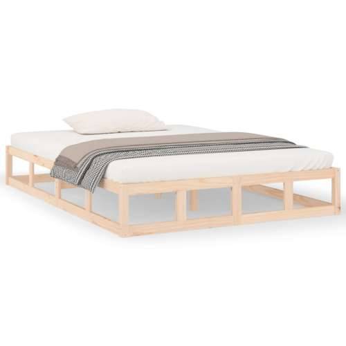 Okvir za krevet od masivnog drva 120 x 190 cm mali bračni Cijena