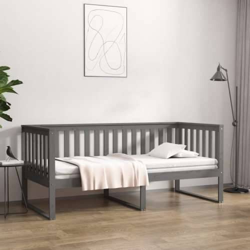 Dnevni ležaj sivi 90 x 190 cm od masivne borovine - Siva 90 x 190 cm Cijena