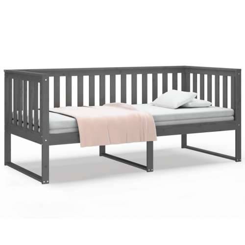 Dnevni ležaj sivi 90 x 190 cm od masivne borovine - Siva 90 x 190 cm Cijena