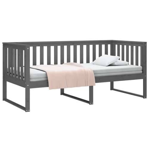 Dnevni ležaj sivi 90 x 190 cm od masivne borovine - Siva 90 x 190 cm Cijena