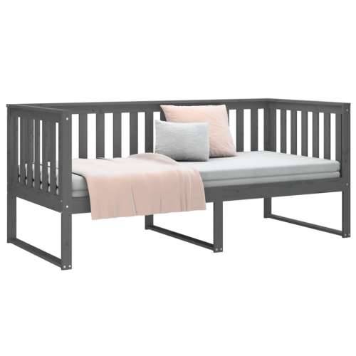 Dnevni ležaj sivi 90 x 190 cm od masivne borovine - Siva 90 x 190 cm Cijena