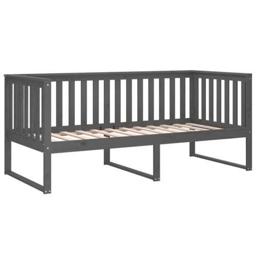 Dnevni ležaj sivi 90 x 190 cm od masivne borovine - Siva 90 x 190 cm Cijena