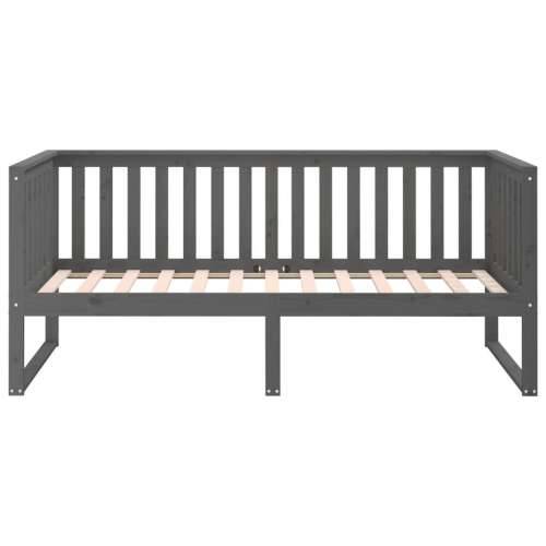 Dnevni ležaj sivi 90 x 190 cm od masivne borovine - Siva 90 x 190 cm Cijena