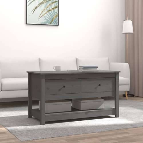 Stolić za kavu sivi 102x49x55 cm od masivne borovine - Siva 1 Cijena