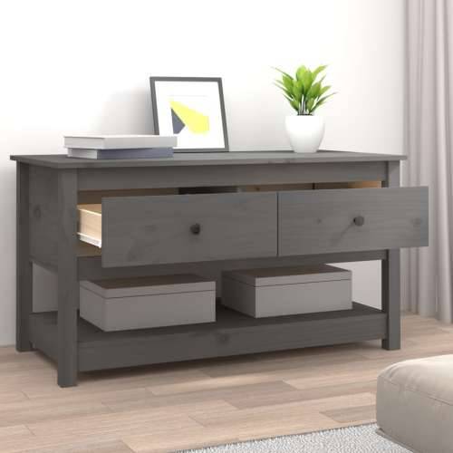 Stolić za kavu sivi 102x49x55 cm od masivne borovine - Siva 1 Cijena