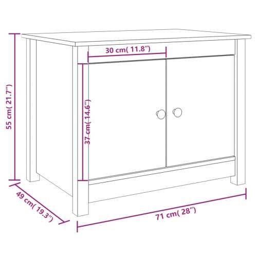 Stolić za kavu 71 x 49 x 55 cm od masivne borovine - Prirodna 1 Cijena