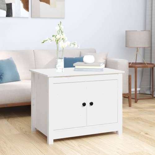 Stolić za kavu bijeli 71 x 49 x 55 cm od masivne borovine - Bijela 1 Cijena