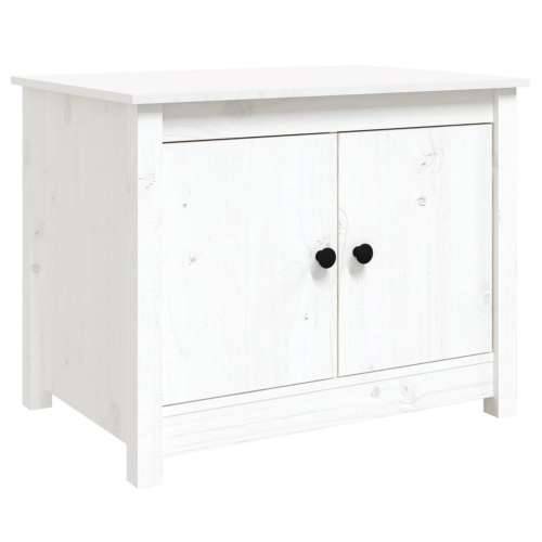 Stolić za kavu bijeli 71 x 49 x 55 cm od masivne borovine - Bijela 1 Cijena