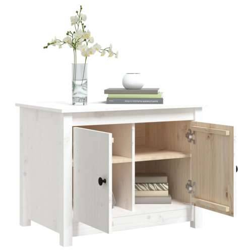 Stolić za kavu bijeli 71 x 49 x 55 cm od masivne borovine - Bijela 1 Cijena