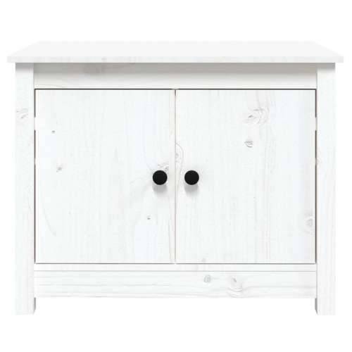 Stolić za kavu bijeli 71 x 49 x 55 cm od masivne borovine - Bijela 1 Cijena