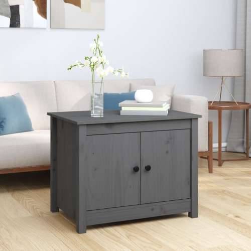 Stolić za kavu sivi 71 x 49 x 55 cm od masivne borovine - Siva 1 Cijena
