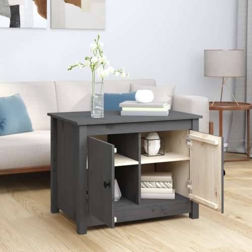 Stolić za kavu sivi 71 x 49 x 55 cm od masivne borovine - Siva 1 Cijena