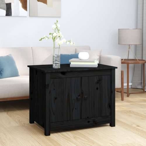 Stolić za kavu crni 71 x 49 x 55 cm od masivne borovine - Crna 1 Cijena