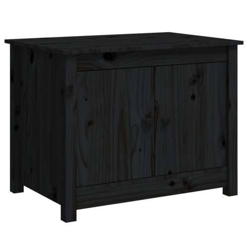 Stolić za kavu crni 71 x 49 x 55 cm od masivne borovine - Crna 1 Cijena