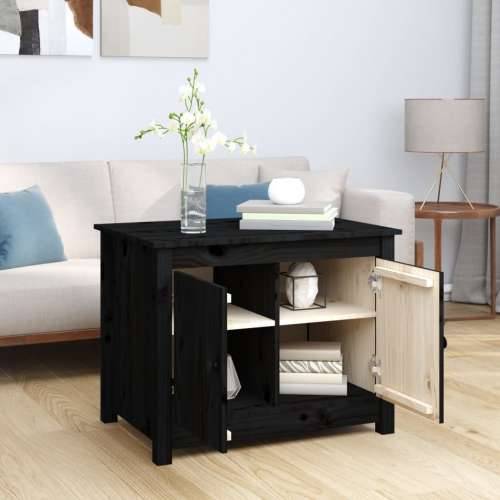 Stolić za kavu crni 71 x 49 x 55 cm od masivne borovine - Crna 1 Cijena