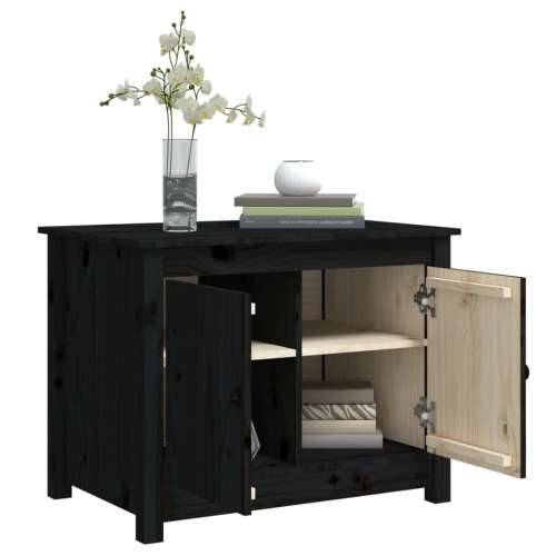 Stolić za kavu crni 71 x 49 x 55 cm od masivne borovine - Crna 1 Cijena