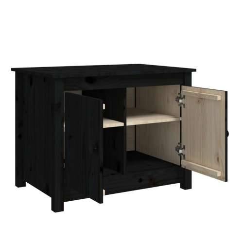 Stolić za kavu crni 71 x 49 x 55 cm od masivne borovine - Crna 1 Cijena