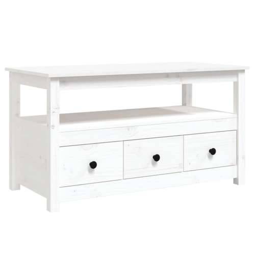Stolić za kavu bijeli 102 x 49 x 55 cm od masivne borovine - Bijela 1 Cijena