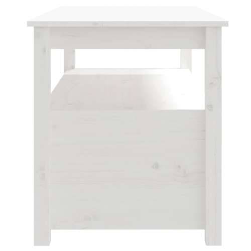 Stolić za kavu bijeli 102 x 49 x 55 cm od masivne borovine - Bijela 1 Cijena
