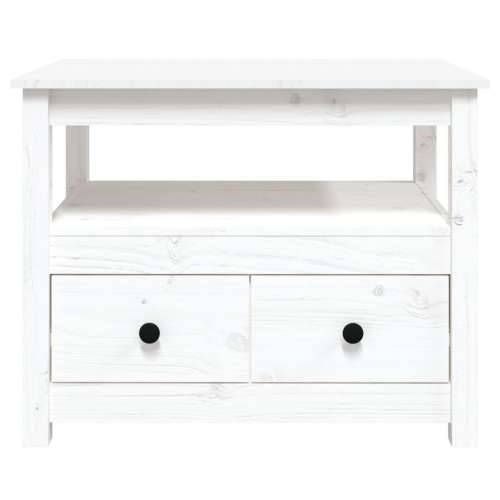 Stolić za kavu bijeli 71 x 49 x 55 cm od masivne borovine - Bijela 1 Cijena