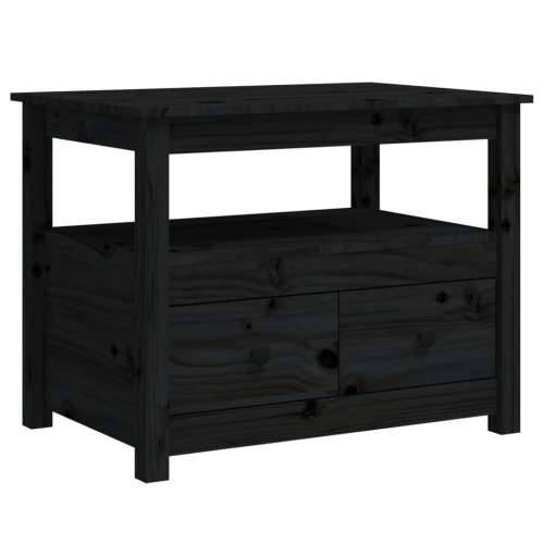 Stolić za kavu crni 71 x 49 x 55 cm od masivne borovine - Crna 1 Cijena