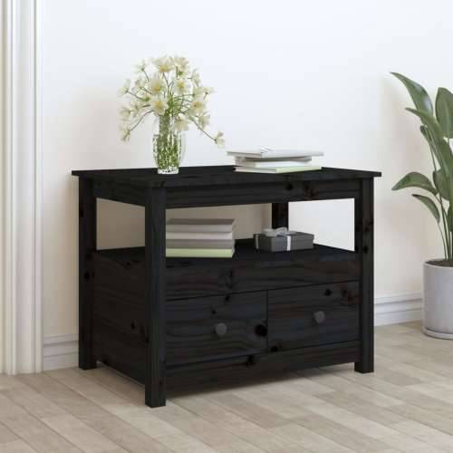 Stolić za kavu crni 71 x 49 x 55 cm od masivne borovine - Crna 1 Cijena