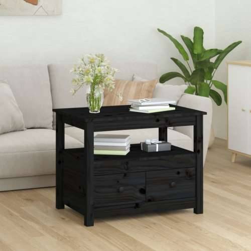 Stolić za kavu crni 71 x 49 x 55 cm od masivne borovine - Crna 1 Cijena