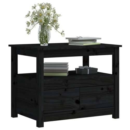 Stolić za kavu crni 71 x 49 x 55 cm od masivne borovine - Crna 1 Cijena