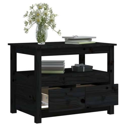 Stolić za kavu crni 71 x 49 x 55 cm od masivne borovine - Crna 1 Cijena