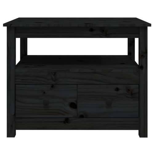 Stolić za kavu crni 71 x 49 x 55 cm od masivne borovine - Crna 1 Cijena