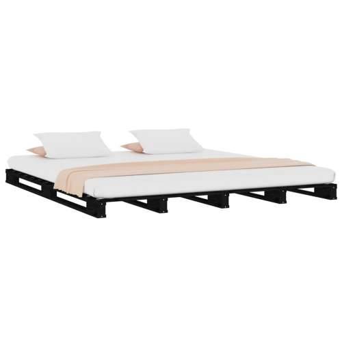 Krevet od paleta crni 120 x 200 cm od masivne borovine - Crna 120 x 200 cm Cijena
