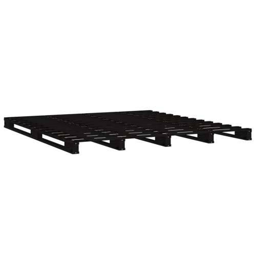 Krevet od paleta crni 120 x 200 cm od masivne borovine - Crna 120 x 200 cm Cijena
