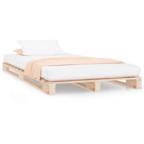 Krevet od paleta 75 x 190 cm od masivne borovine mali - Prirodna 75 x 190 cm Cijena