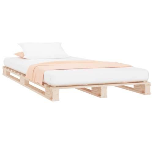 Krevet od paleta 75 x 190 cm od masivne borovine mali - Prirodna 75 x 190 cm Cijena