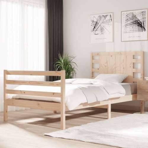 Okvir kreveta bez madraca 90 x 190 cm od masivne borovine - Prirodna 90 x 190 cm Cijena