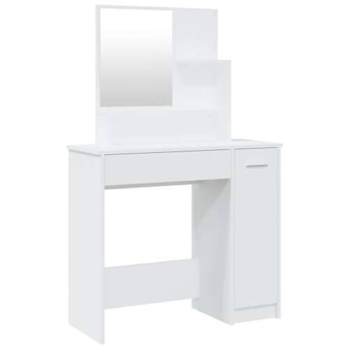 Toaletni stolić s ogledalom bijeli 86,5 x 35 x 136 cm Cijena