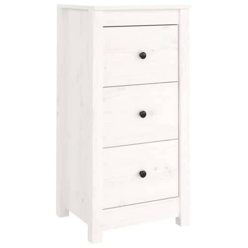 Komoda bijela 40x35x80 cm od masivne borovine - Bijela 1 Ormarić s 3 ladice Cijena