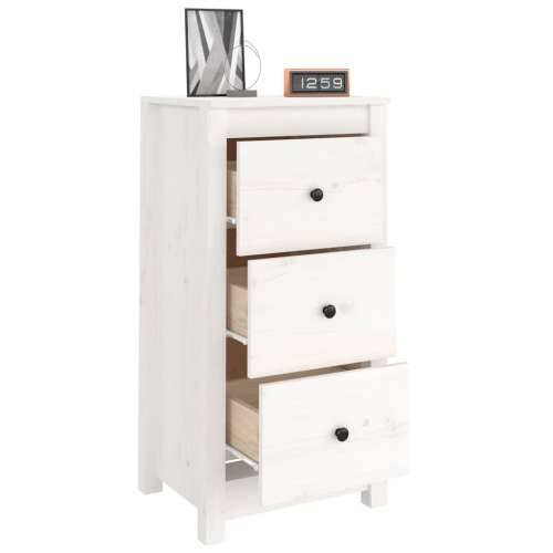 Komoda bijela 40x35x80 cm od masivne borovine - Bijela 1 Ormarić s 3 ladice Cijena