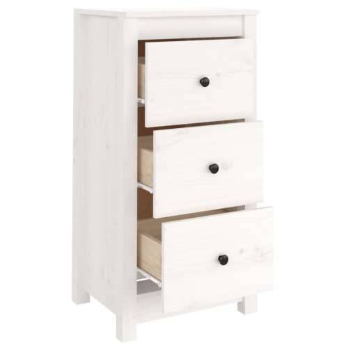Komoda bijela 40x35x80 cm od masivne borovine - Bijela 1 Ormarić s 3 ladice Cijena