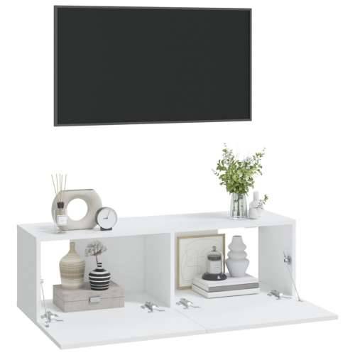 Zidni TV ormarići 2 kom bijeli 100x30x30 cm konstruirano drvo - Bijela 2 Cijena