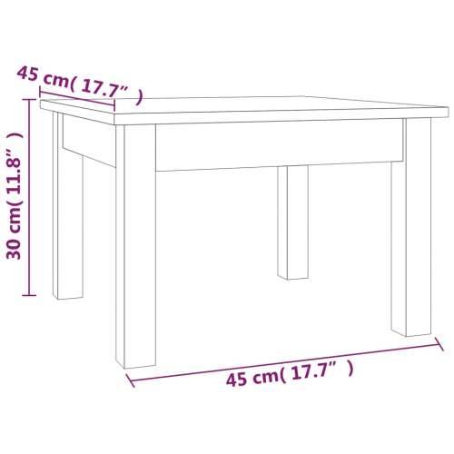 Stolić za kavu 45x45x30 cm od masivne borovine - Prirodna 45 x 45 x 30 cm 1 Cijena